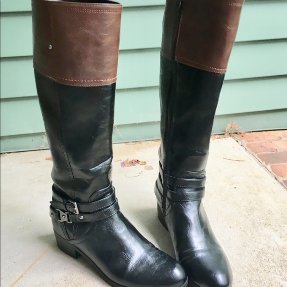 black riding style boots
